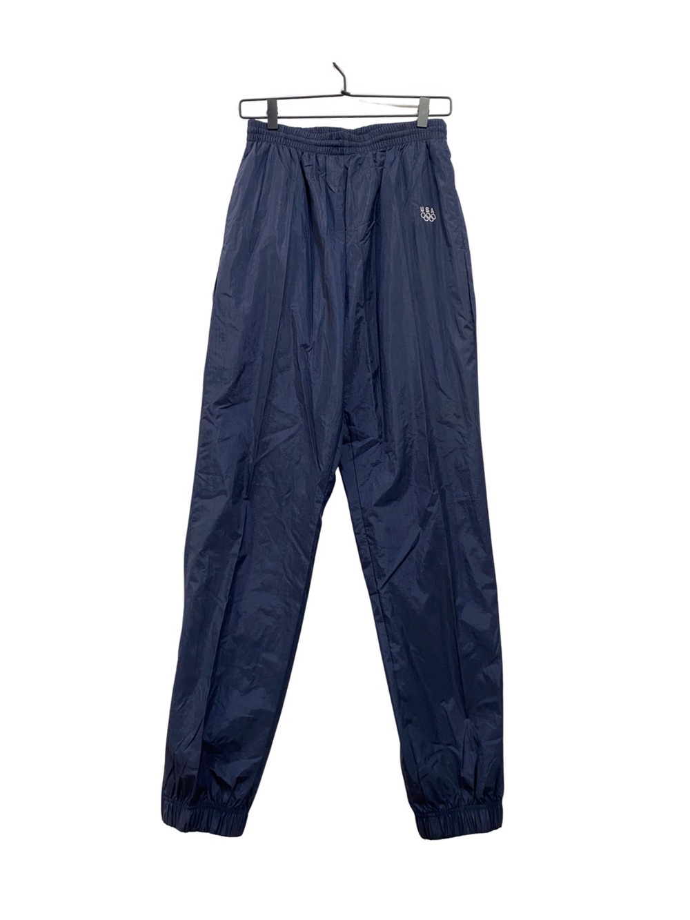 NWT Vintage 90s USA Olympic Track Pants JCPenney Nylon Windbreaker Navy Unisex S